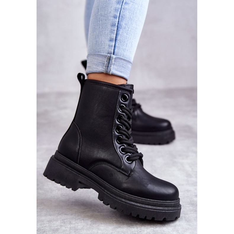 PE1 Botas Mujer Piel Workers Negro Denila 1