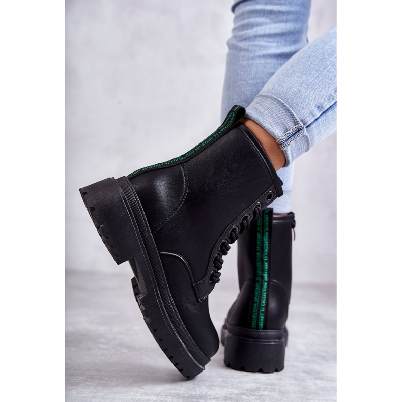 PE1 Botas Mujer Piel Workers Negro Denila 2