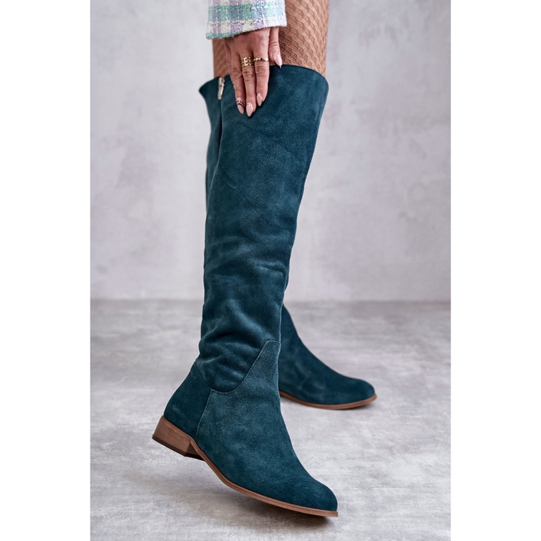 PA2 Botas Planas Mujer Verde Isolda 1