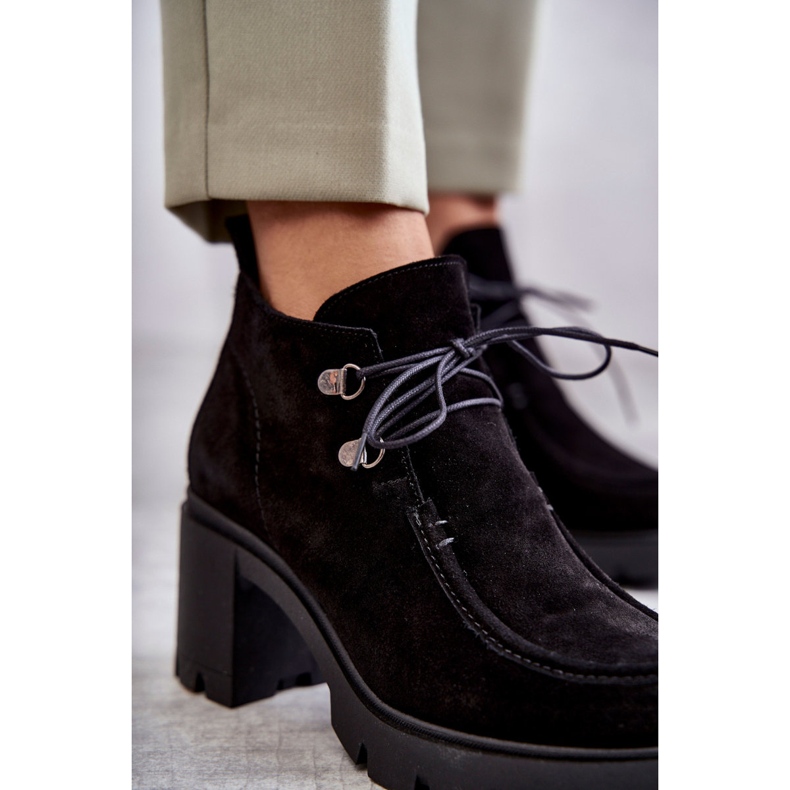 Botas Mujer Ante Atadas Negro Marianne 2