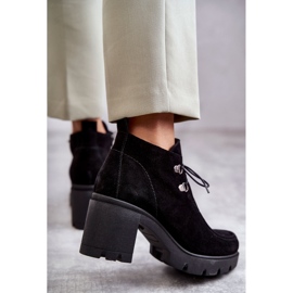 Botas Mujer Ante Atadas Negro Marianne 3