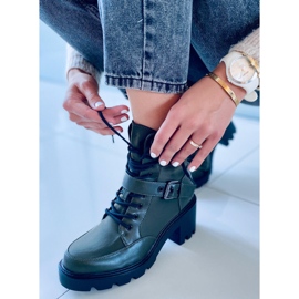 Botines tacón cordones Brooks DK.VERDE 3