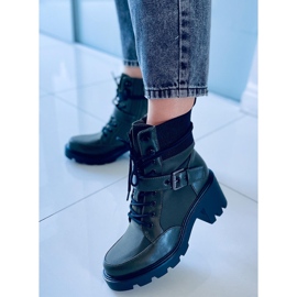 Botines tacón cordones Brooks DK.VERDE 4