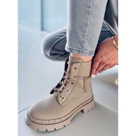 Botas con cordones Lohan Albaricoque beige 4