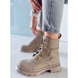 Botas con cordones Lohan Albaricoque beige 1