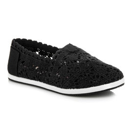 Seastar Slipons de encaje negro 1 Seastar Slipons de encaje negro 1