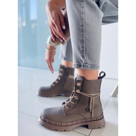 Botas con cordones Lohan Khaki marrón caqui 1