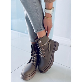 Botas con cordones Lohan Khaki marrón caqui 2 Botas con cordones Lohan Khaki marrón caqui 2