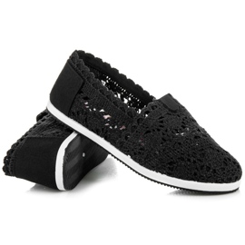 Seastar Slipons de encaje negro 3