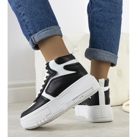 Deportivas tobilleras Zetta negras y blancas blanco negro 2
