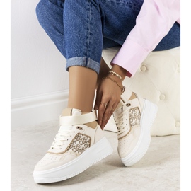 Zapatillas tobilleras beige de Adolis 1
