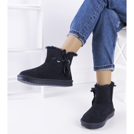 Botas de nieve azul marino con lazo Lachance 1 Botas de nieve azul marino con lazo Lachance 1