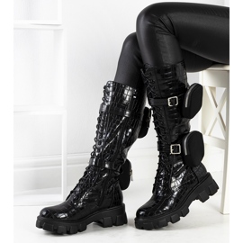 Botas altas negras con bolsita Peralta negro 1