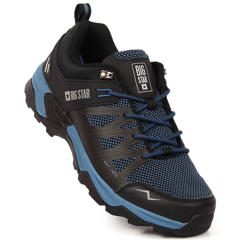 Deportivas de trekking negras y azules para hombre Big Star KK174106 negro 1 Deportivas de trekking negras y azules para hombre Big Star KK174106 negro 1
