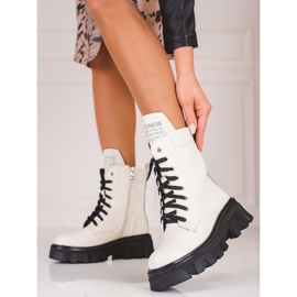 Bolsos de mujer con cordones y protector Shelovet blanco 1