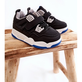 FR1 Deportivas Infantiles de Piel Negro y Marino Marisa azul 5