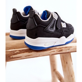 FR1 Deportivas Infantiles de Piel Negro y Marino Marisa azul 2
