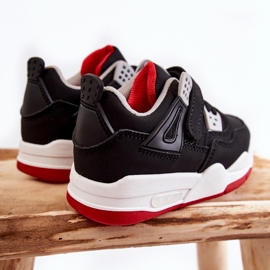 Deportivas Infantiles de Piel Negro y Rojo Marisa 3