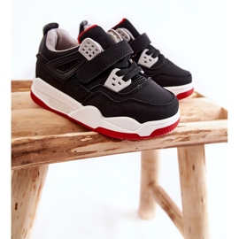 Deportivas Infantiles de Piel Negro y Rojo Marisa 7