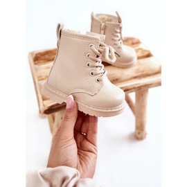 Botas Infantiles De Piel Con Cremallera Beige Omua 1 Botas Infantiles De Piel Con Cremallera Beige Omua 1