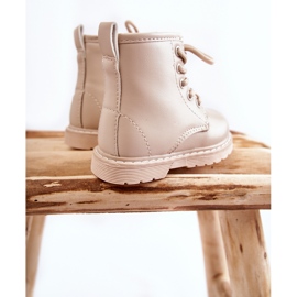 Botas Infantiles De Piel Con Cremallera Beige Omua 2