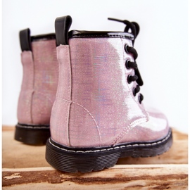 Botas Abrigadas Infantiles Con Cremallera Lacado Rosa Goopy rosado 1