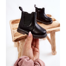 Botas Calientes de Piel para Niños Negro Porky 1