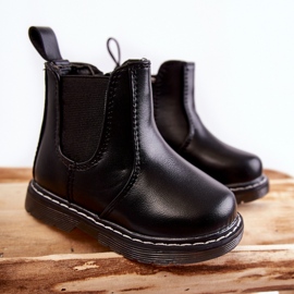 Botas Calientes de Piel para Niños Negro Porky 4
