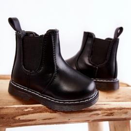 Botas Calientes de Piel para Niños Negro Porky 3