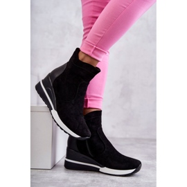 Vinceza Zapatillas negras con cuña Rita negro 6