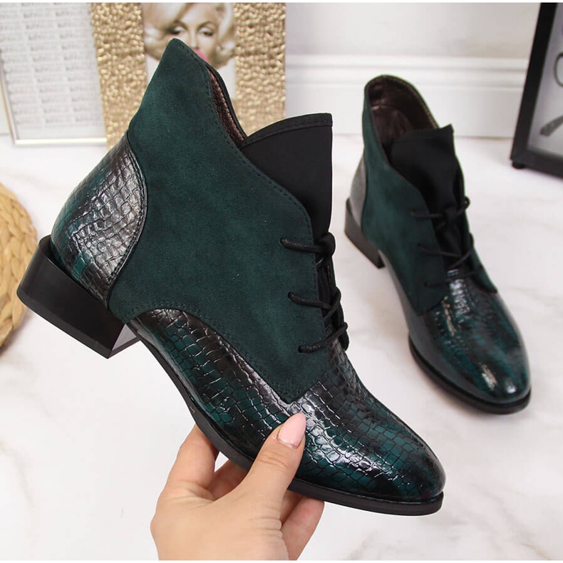 Botas mujer insuladas ecopiel verde Jezzi 2