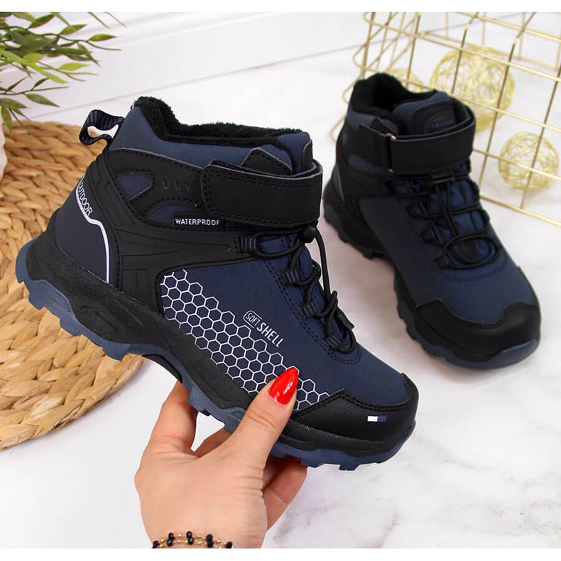 Botas de nieve impermeables de niño American Club azul marino 1