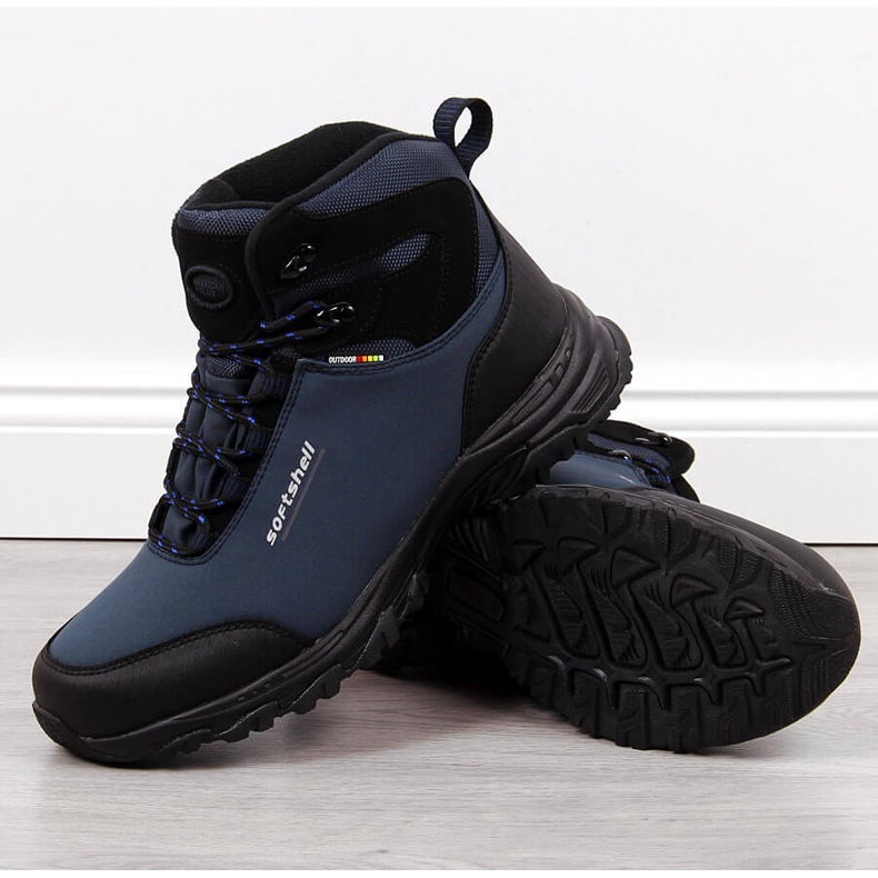 Zapatos de trekking impermeables de invierno para hombre American Club azul marino 1