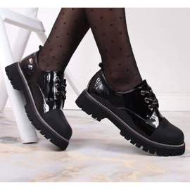 Zapatos mujer piel lacado negro Artiker 5