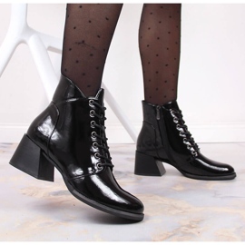 Botas cálidas de mujer Vinceza negras con tacones decorativos negro 6