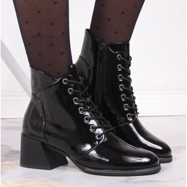 Botas cálidas de mujer Vinceza negras con tacones decorativos negro 7