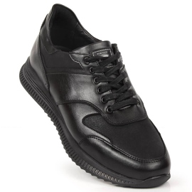 Zapato casual hombre piel negro Kingle 1