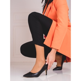 Zapatos negros de mujer con tacón Shelovet bajo 2