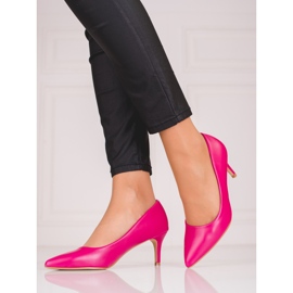 Zapatos de tacón rosa para mujer con tacón bajo Shelovet. 1