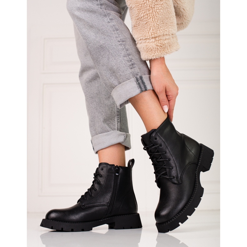 Bolsos con cordones Shelovet de mujer clásicos negro 1