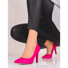 Zapatos de salón de mujer con tacones altos Shelovet rosa. rosado 1