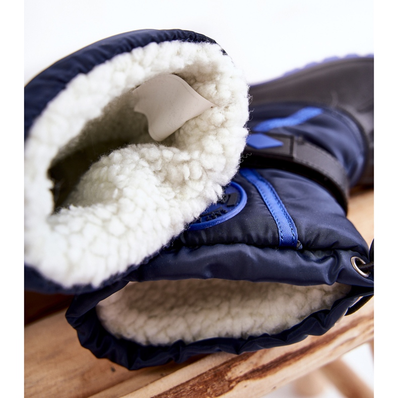 Botas de nieve cálidas para niños Lee Cooper LCJ-21-44-0522 Azul marino negro 1