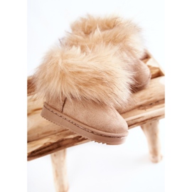 Botas De Nieve Infantiles Con Pelo Beige Ariana 1