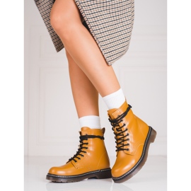 Botas marrones Shelovet con cordones para mujer marrón 1