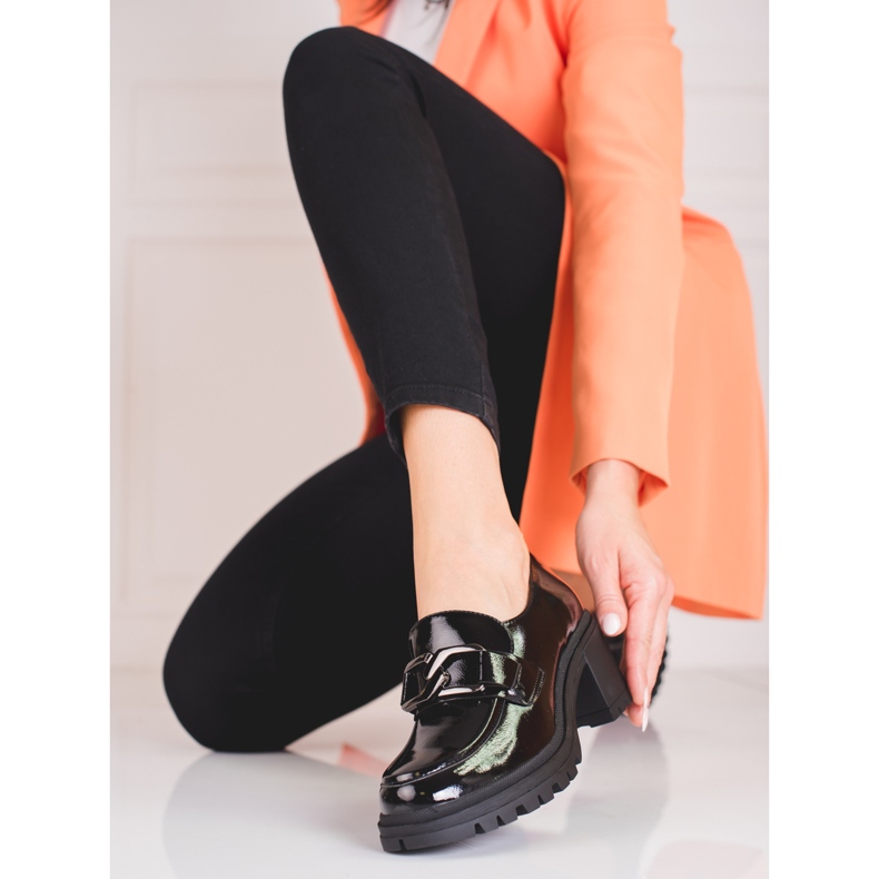 Mocasines de mujer Vinceza con tacón negro 2