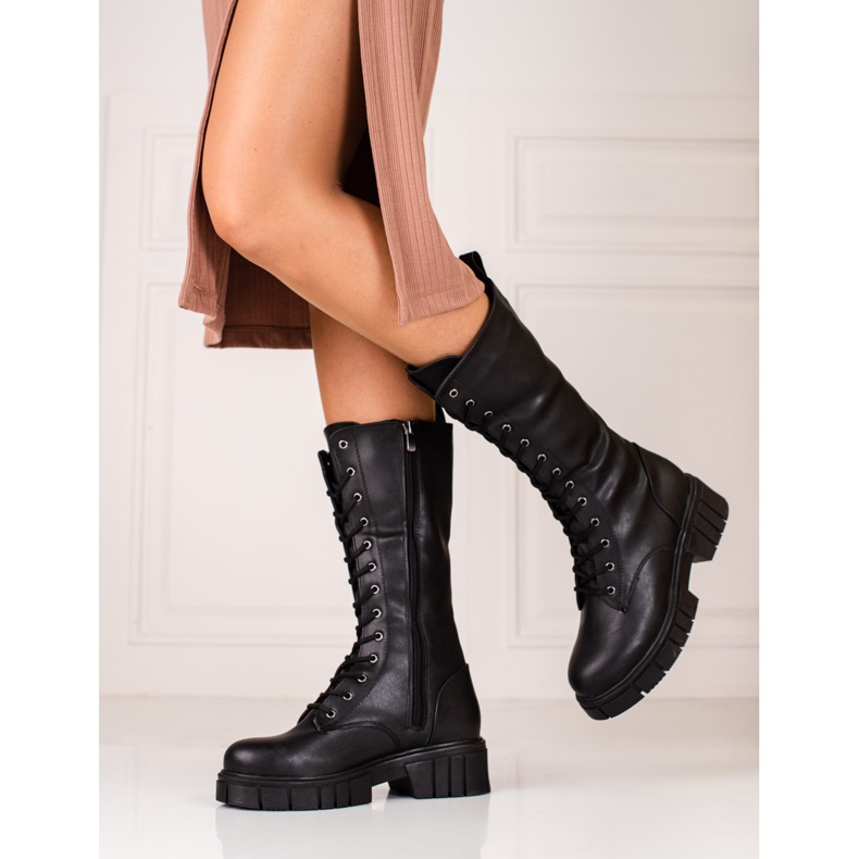 Botas con cordones para mujer de Sokolski negro 1