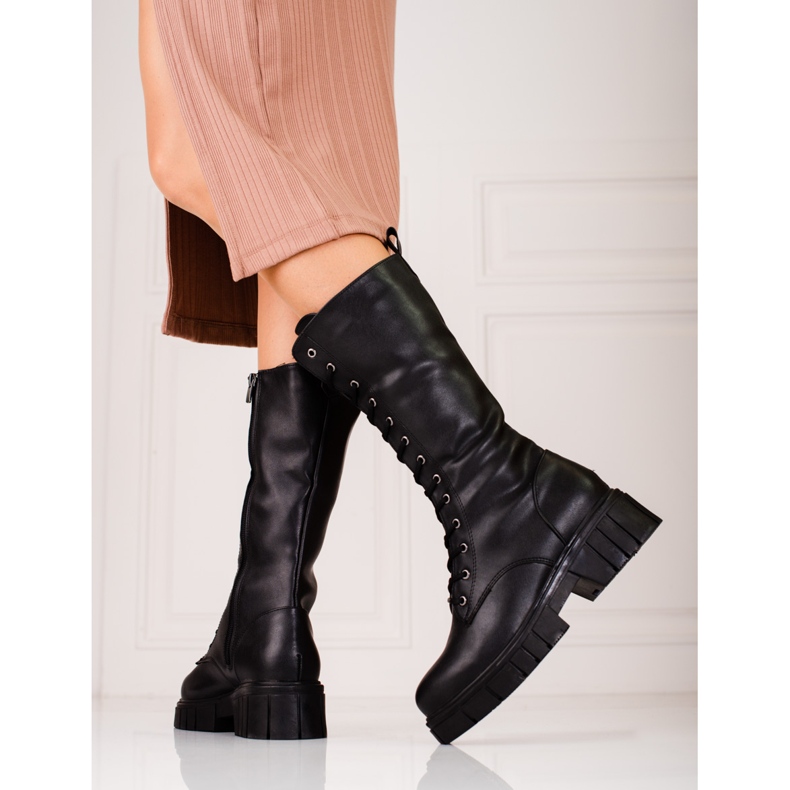 Botas con cordones para mujer de Sokolski negro 2