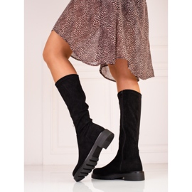 Botas de mujer Shelovet de ante negro 2