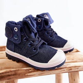 Zapatillas Altas Infantiles Tobby Azul Marino 1