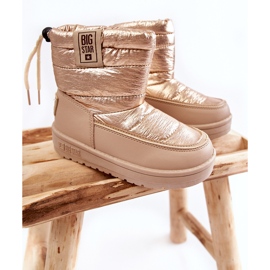 Botas de nieve para niños Big Star KK374221 Beżowo-Złote beige 3